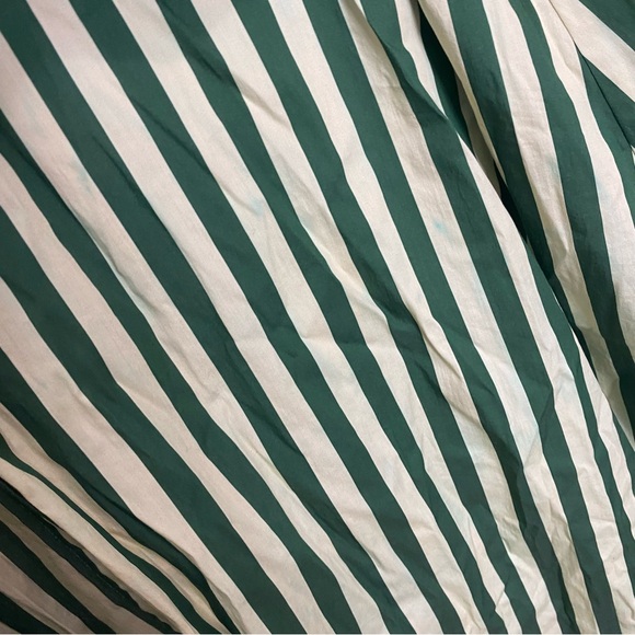 Simon Miller Loch Poplin Maxi Button Down Dress Striped Green Cut Out Large - Picture 13 of 15